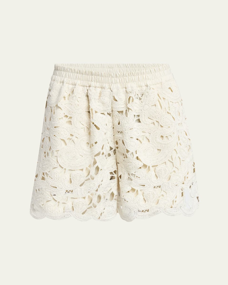 Pull-On Crochet Shorts